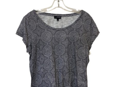 Black & Purple Top Short Sleeve Clothes Mentor, Size L Online Sale