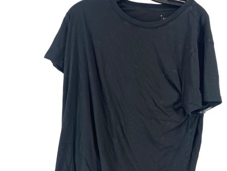 Black Top Short Sleeve Basic A New Day, Size Xl on Sale