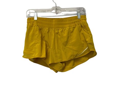 Yellow Athletic Shorts Lululemon, Size 10 Hot on Sale