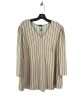 Striped Pattern Top 3 4 Sleeve Adrianna Papell, Size 1x Online