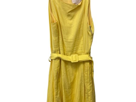 Yellow Dress Casual Midi Clothes Mentor, Size 20 Online Hot Sale