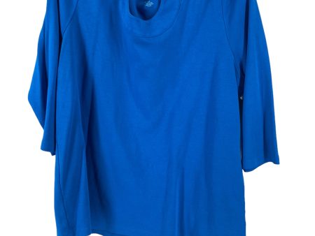 Blue Top Long Sleeve Kim Rogers, Size 2x For Discount