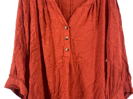 Orange Top 3 4 Sleeve Avenue, Size 22 Sale