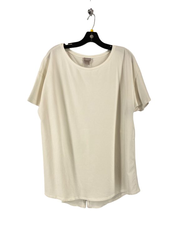 White Top Short Sleeve Chicos, Size 3 Supply