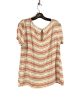 Striped Pattern Top Short Sleeve Clothes Mentor, Size L Online Hot Sale