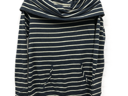 Top Long Sleeve By Loft In Blue & White, Size: Xs For Discount