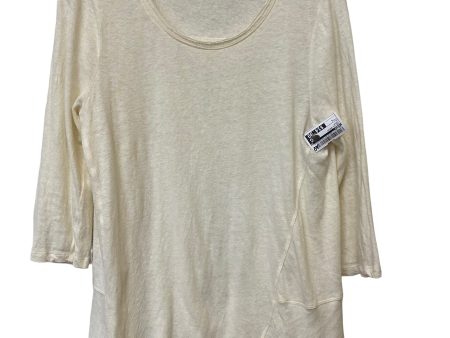 Cream Top Long Sleeve Basic Maeve, Size S on Sale