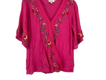 Pink Top 3 4 Sleeve Umgee, Size S Online now