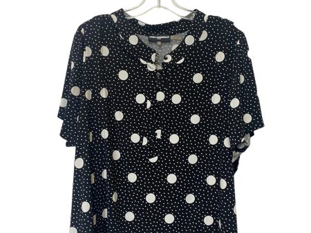 Black & White Top Short Sleeve Karl Lagerfeld, Size 2x For Cheap