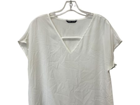 White Top Short Sleeve Shein, Size M Cheap