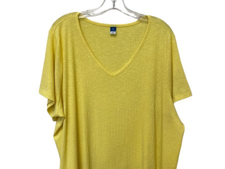 Yellow Top Short Sleeve Basic Old Navy, Size 2x Cheap