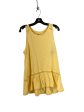 Yellow Top Sleeveless Dip, Size M Online Sale