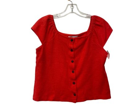 Red Top Short Sleeve Madewell, Size M Online Sale