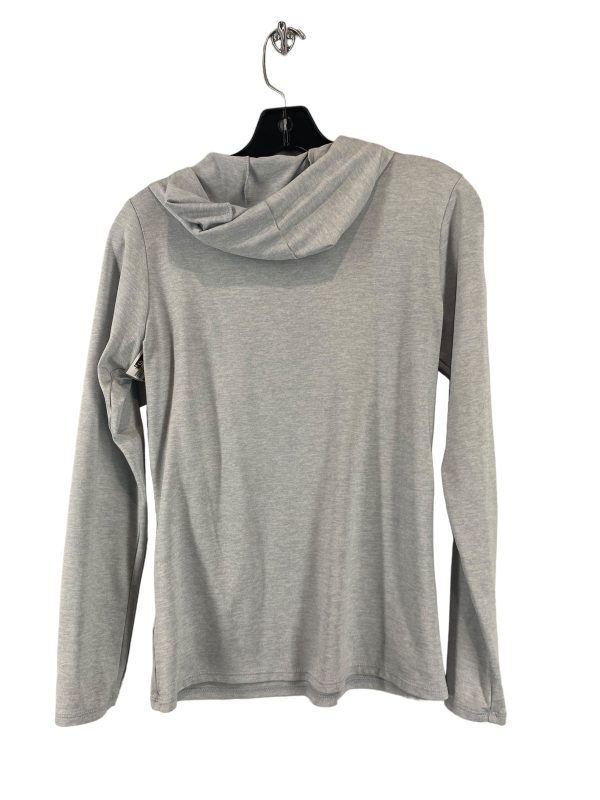 Grey Athletic Top Long Sleeve Hoodie Nike Apparel, Size S on Sale