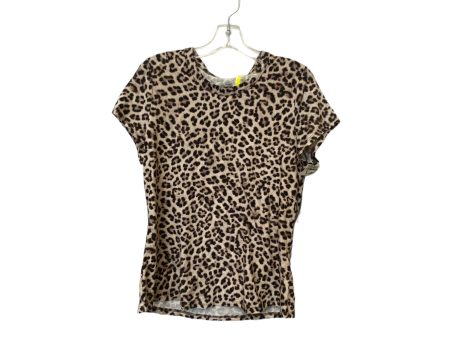 Animal Print Top Short Sleeve Inc, Size L Hot on Sale