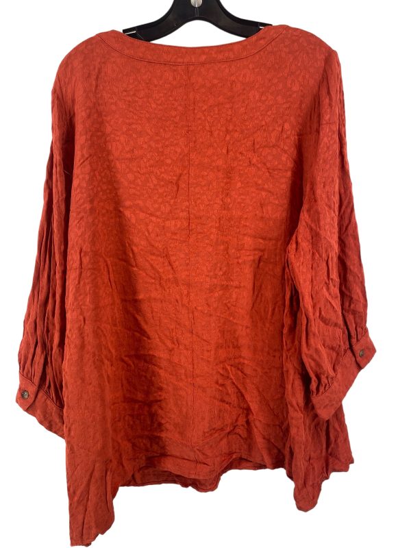 Orange Top 3 4 Sleeve Avenue, Size 22 Sale