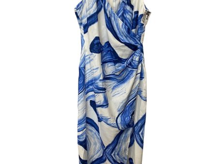 Blue & White Dress Casual Maxi Clothes Mentor, Size M Online