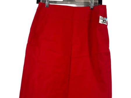 Red Skirt Midi Liz Claiborne, Size 10 Supply