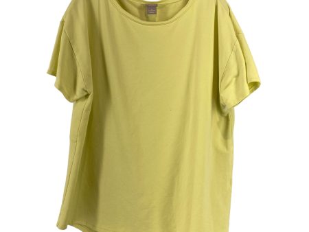 Yellow Top Short Sleeve Chicos, Size 3 Supply