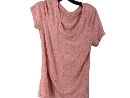 Pink Top Short Sleeve Basic Merona, Size M on Sale