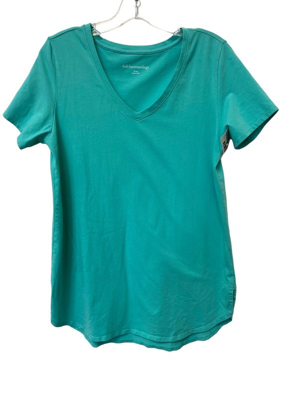 Aqua Top Short Sleeve Basic Soft Surroundings, Size S Online Hot Sale