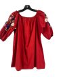 Red Top 3 4 Sleeve Clothes Mentor, Size L Supply