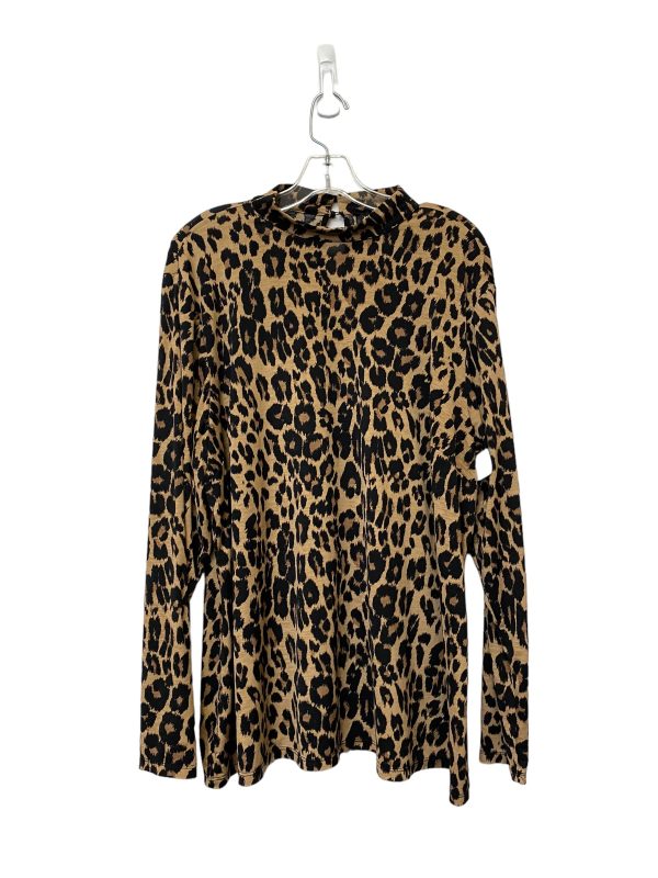 Animal Print Top Long Sleeve Lane Bryant, Size 22 Online Hot Sale