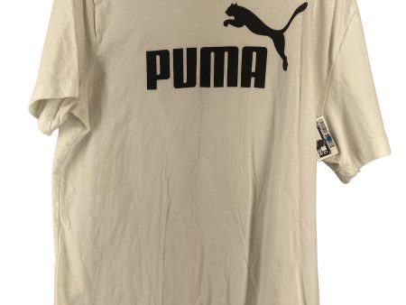 White Top Short Sleeve Puma, Size L For Cheap