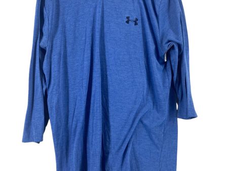 Blue Athletic Top Long Sleeve Hoodie Adidas, Size M Sale