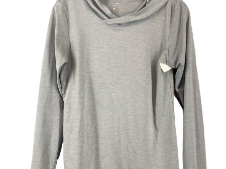 Grey Athletic Top Long Sleeve Hoodie Nike Apparel, Size S on Sale