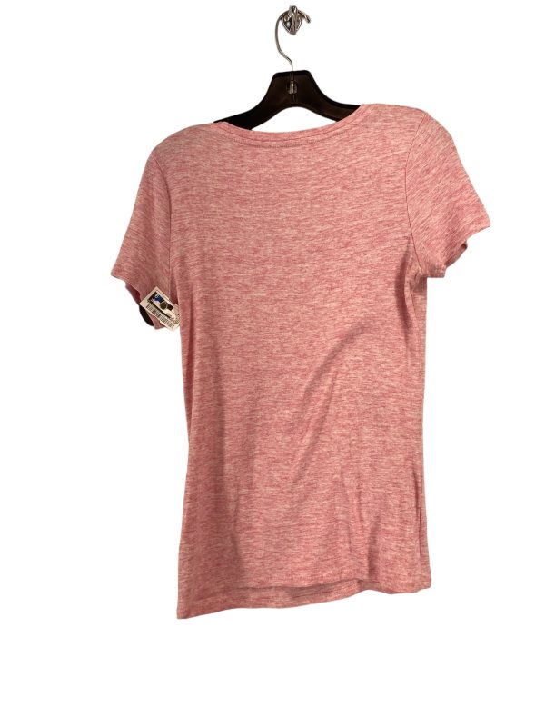 Pink Top Short Sleeve Basic Merona, Size M on Sale