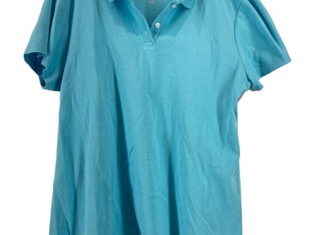 Aqua Top Short Sleeve Croft And Barrow, Size L Fashion