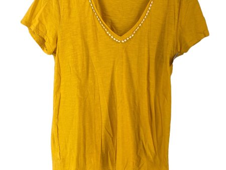 Yellow Top Short Sleeve Loft, Size Xs For Discount