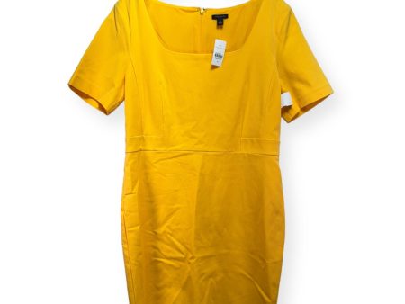 Dress Casual Midi By Ann Taylor In Yellow, Size: 14 Cheap