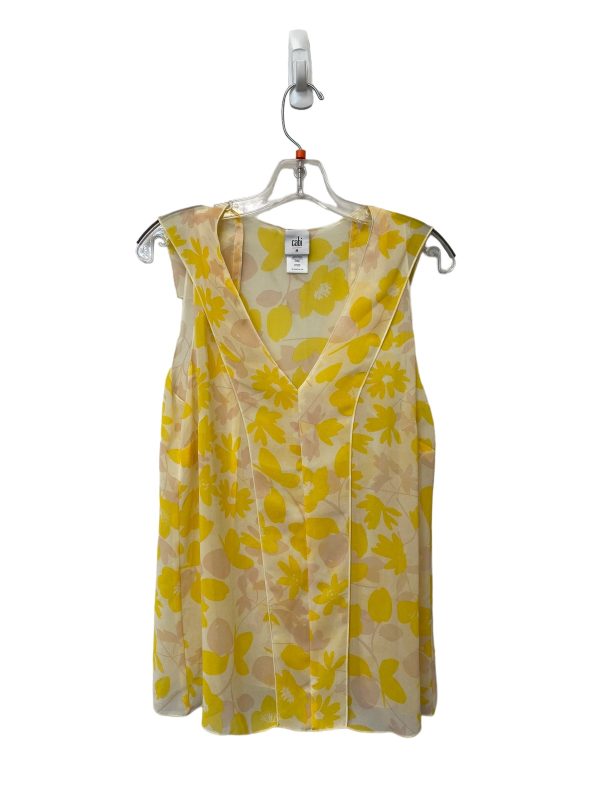 Yellow Top Sleeveless Cabi, Size M Online Hot Sale