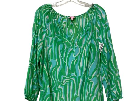 Green Top Long Sleeve Lilly Pulitzer, Size M Cheap