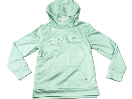 Green Athletic Top Long Sleeve Hoodie By Adidas, Size: L For Discount