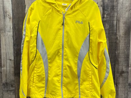 Athletic Jacket By Fila In Yellow, Size: M For Cheap