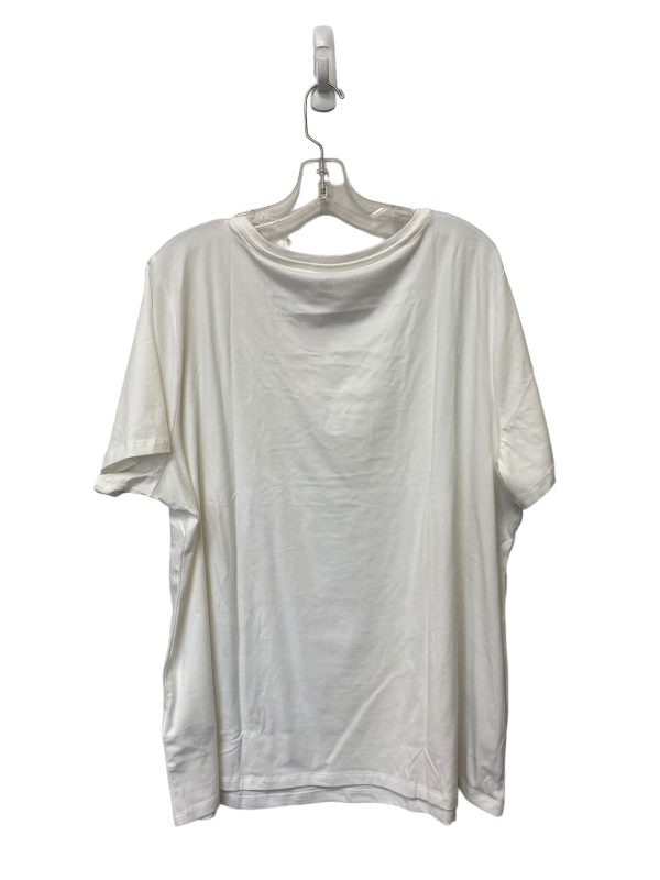 White Top Short Sleeve Basic Amazon Essentials, Size 3x on Sale