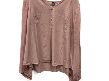 Top Long Sleeve By Shein In Pink, Size: 3x Cheap