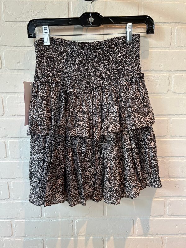 Skirt Mini & Short By Anthropologie In Black & White, Size: 2 For Cheap