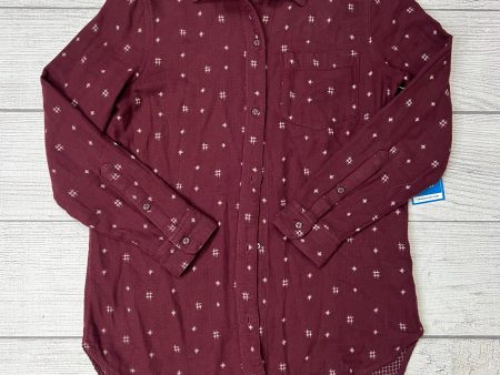 Blouse Long Sleeve By Madewell In Maroon, Size: Xs Supply