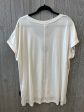 Top Short Sleeve By Banana Republic In White, Size: Xl Cheap