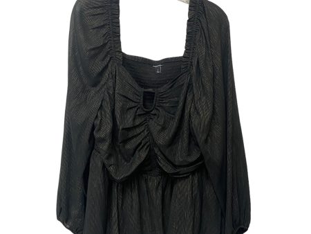 Black Top Long Sleeve Torrid, Size 2 Online Sale