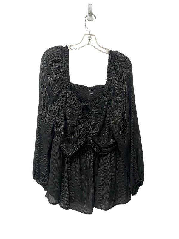 Black Top Long Sleeve Torrid, Size 2 Online Sale