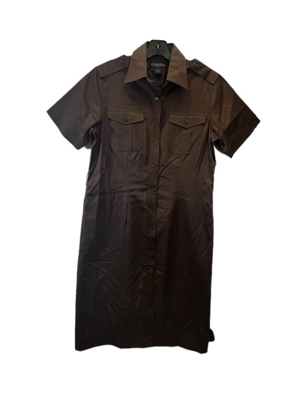 Dress Casual Midi By Brooks Brothers In Brown, Size: M Supply