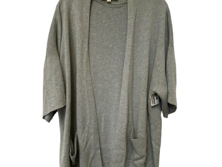 Sweater Cardigan By Loft In Grey, Size: L Cheap