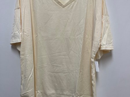 Yellow Top Short Sleeve Clothes Mentor, Size 2x Cheap