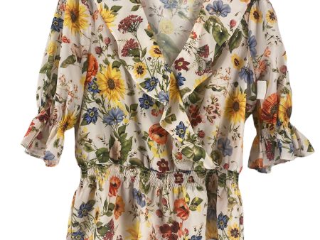 Floral Print Top 3 4 Sleeve Philosophy, Size Xs Fashion