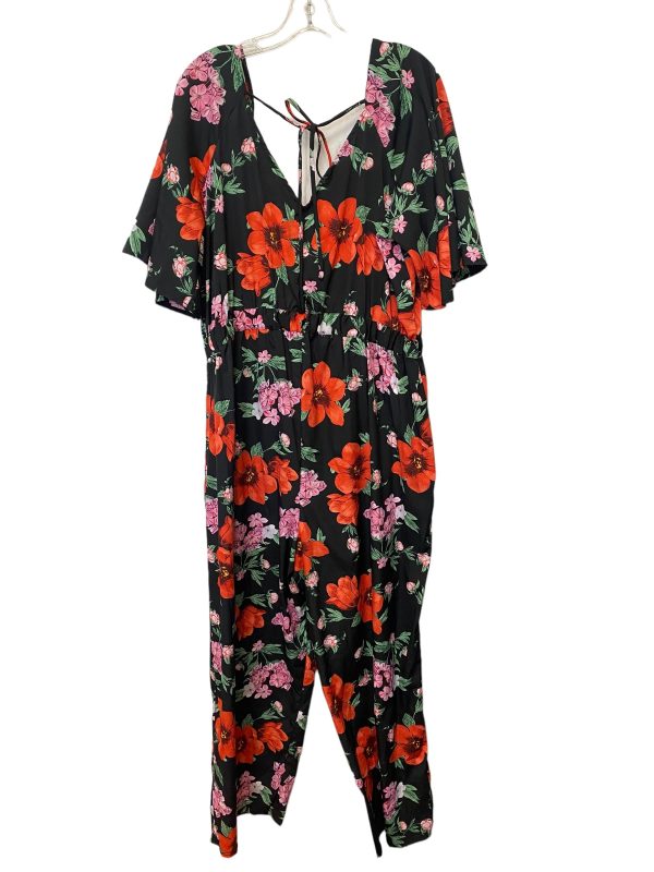 Floral Print Jumpsuit Blush, Size 2x Hot on Sale